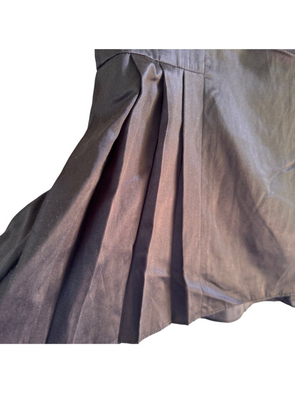 TSE Womens Pleated Black Skirt Size 12 Silk Designer Cocktail Office Career New - Picture 9 of 16